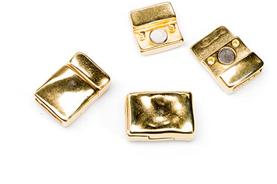 clasps for 10mm hammered strap 19x13mm gold tone x3pcs