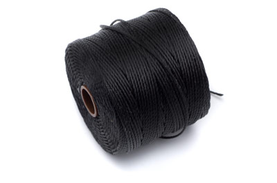 twisted nylon cord 0,6mm black x1 spool (approx 70m)