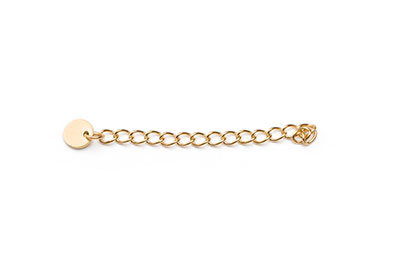 extension chain 50mm round charm 6mm gold x10pcs